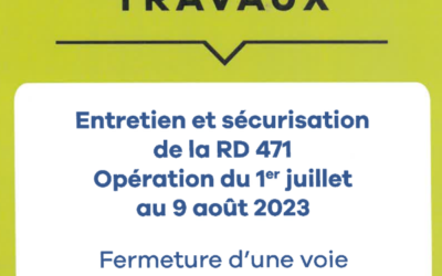 Eté 2023 – Travaux RD471