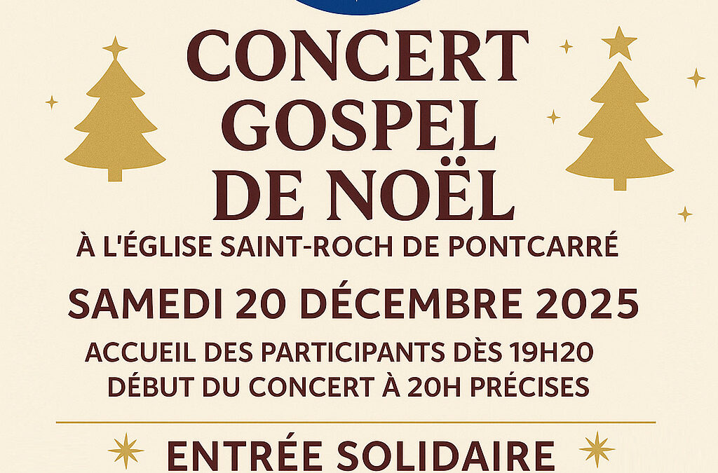 Samedi 20 Décembre : Concert Gospel Eglise St Roch