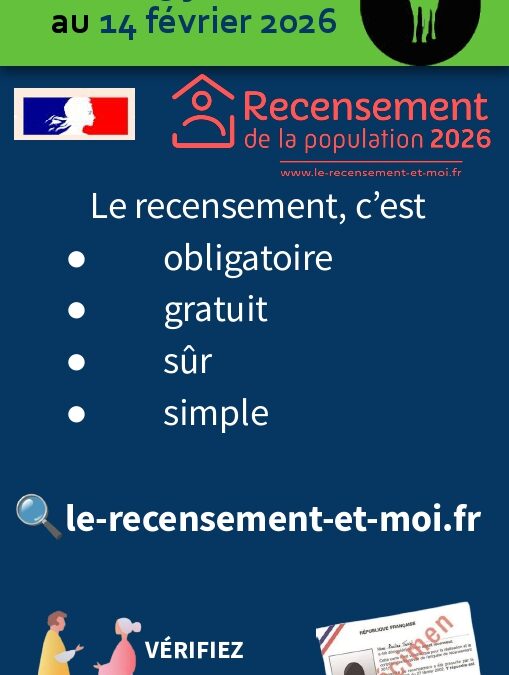 URGENT : Il est obligatoire de vous recenser !