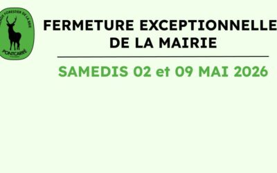 Samedis 02 et 09 Mai 2026 : Fermeture exceptionnelle de la mairie