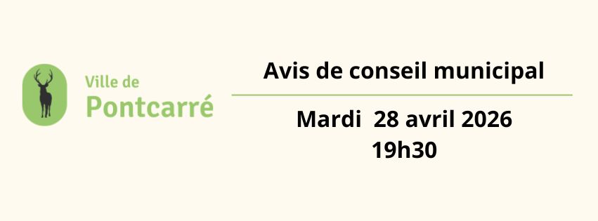 Avis de prochain Conseil Municipal : Mardi 28 avril 2026