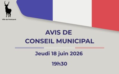 Avis de prochain Conseil Municipal : Jeudi 18 juin 2026